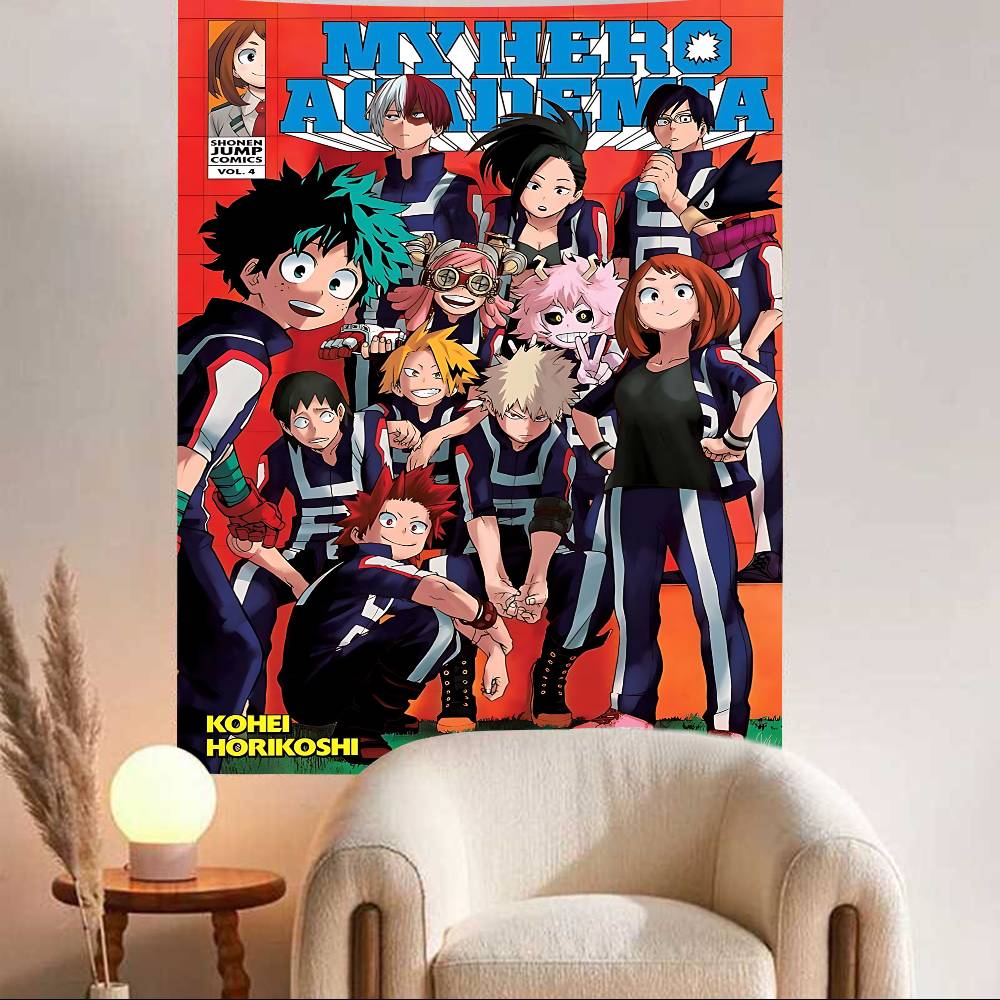 Anime My Hero Academia Theme Background Kids Happy Birthday New Year Party Decoration Poster Banner Gift