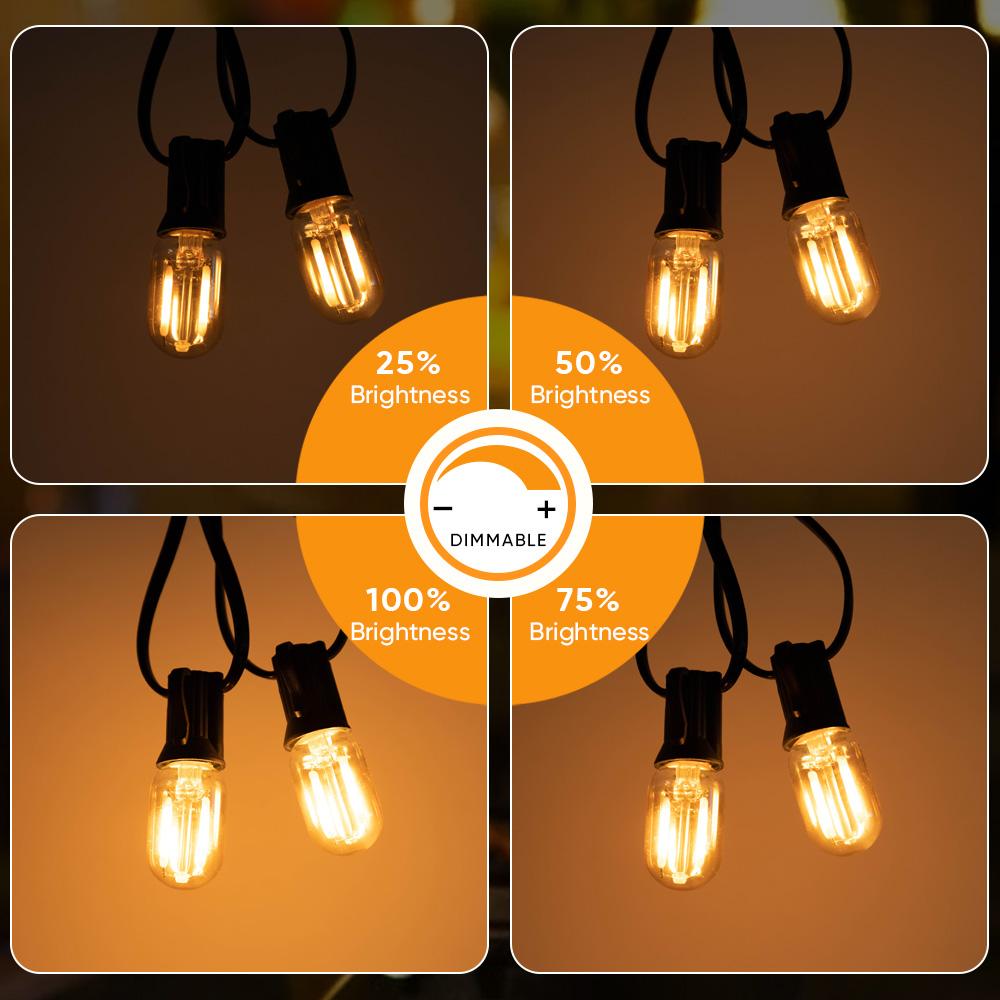 LED Solar String Light 10m 15m 18m 30m T22 Tubular Led Filament Bulb 24V Festoon Solar Garland Patio Backyard Garden Party Decor