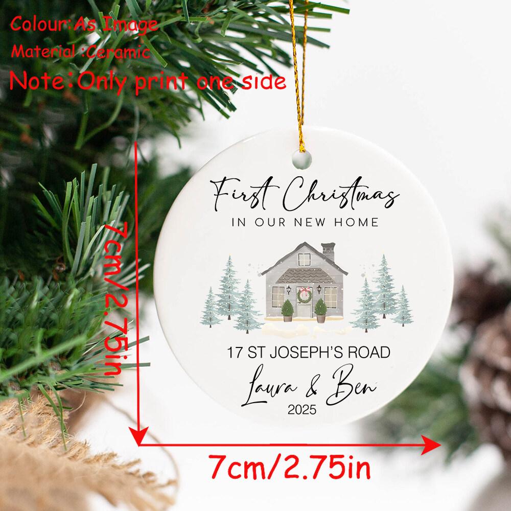 Personalised New Home Bauble Christmas Ornament 2025 First Christmas In Our New Home Ornament Happy Xmas Gift