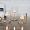 3 Pcs Glass Candle Holder, Home Decoration, Table Decoration, Fireplace Candle Holder