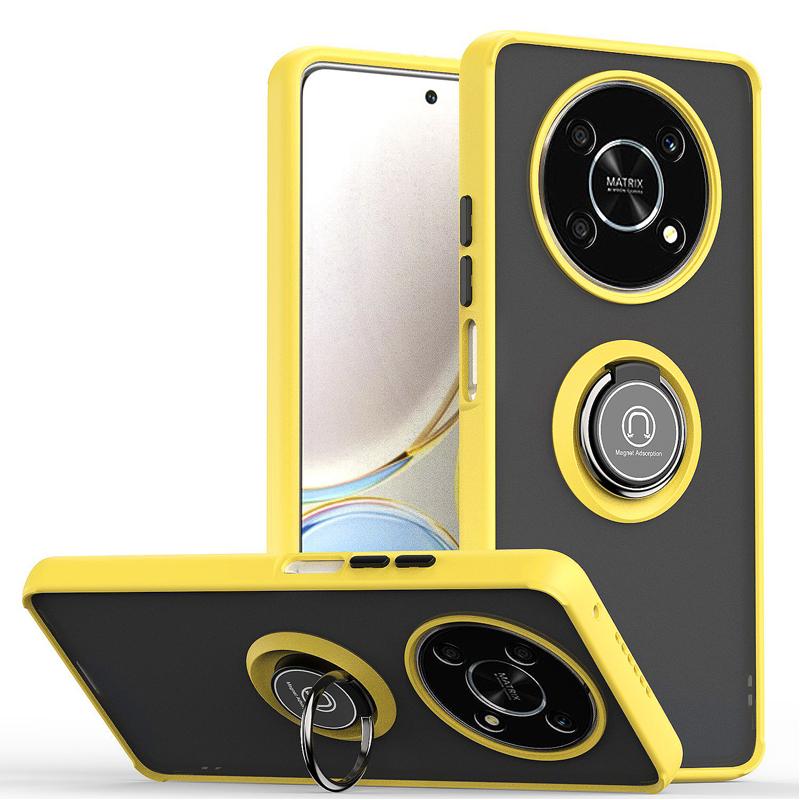 Shockproof Armor Case For Honor Magic 6 7 Pro Magnetic Stand Fold Ring Phone Holder Cases For Honor Magic 7 Lite X9C Matte Cover