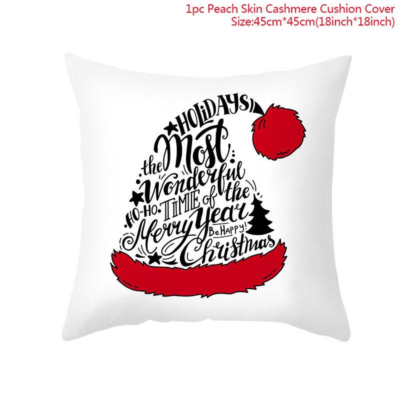 Home Decor Merry Christmas Pillowcase Home Christmas Decorations Christmas Gift Ornament Pillowcase 45x45cm Funda De Almohada