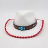 Fashion And Simple Ethnic Style Jazz Hat Men'S And Women'S Hat Cross-Border Wholesale Cowboy Hat Tibetan Vacation Hemming Top Hat