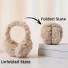 Windproof Foldable Ear Cover Soft Winter Thicken Earflap Trendy Solid Color Earmuffs  Cold Weather