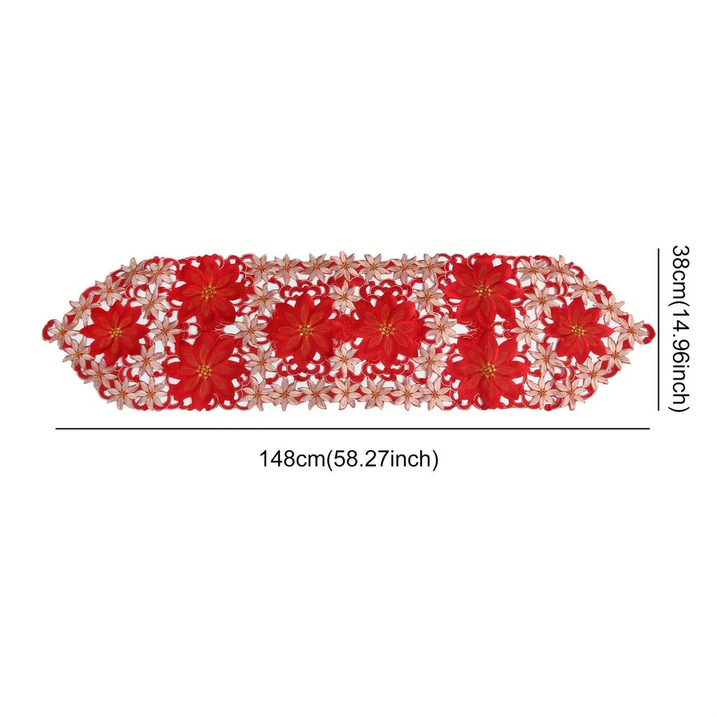21PCS Christmas Printed Tablecloths Party Picnic Tablecloth Dining Table Decoration Christmas Embroidered Table Runners Table Linens for Home