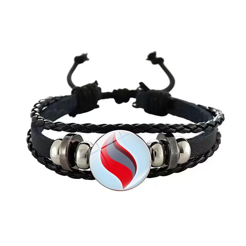 Pokémon Pikachu Black Leather Anime Bracelet