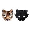 Leopard Mask Halloween Half Face Funny Mask Leopard Cosplay Carniva Mask Dress Up Women Cosplay Mask For Masquerad