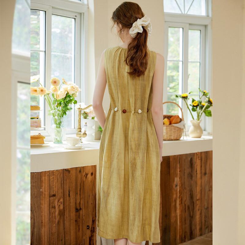 Bailuyu Women's Lyocell Blend Sleeveless Maxi Dress