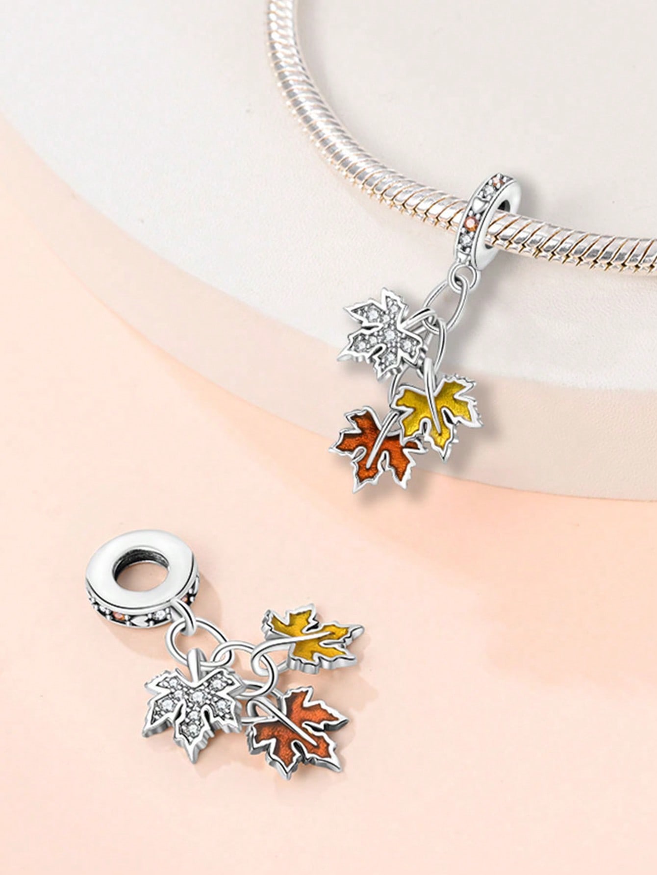 

Charms Plata Autumn Maple Leaves Sunflowers Beads Charm Copper Plated Fit Charms Original Bracelet For Jewelry Making Diy Charm