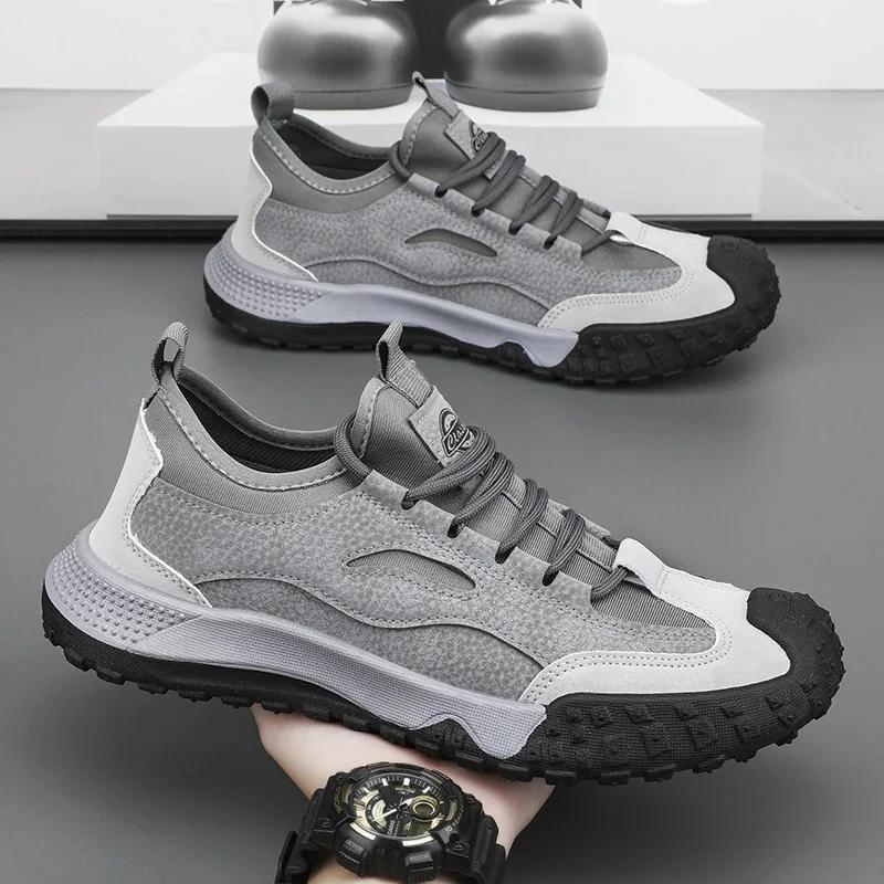 

Men s Mesh Shoes Sports Fashion Rubber Sole Tennis Casual Sports Shoes Men s Running Walking Outdoor Hiking Traveling 2025 39 серый
