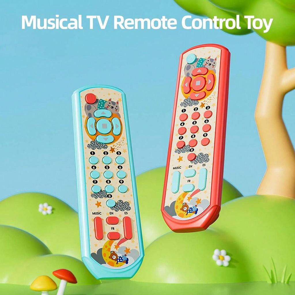 TV Simulation Remote Control for Children with Music Learning, Remote Control for Early Education, Puzzle and Cognitive Toys