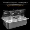 304 Stainless Steel Buffet Food Pan with Transparent Lid