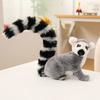 Entzückendes realistisches Lemuren-Stofftier Kuscheltier sitzend Zoo Souvenir Geschenk für Kinder Geburtstag