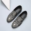 Fashion Floral Pattern Mens Comfortable Driving Loafers Light Moccasins Men Fashion Sequins Bling Party Wedding Flats