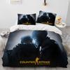 CS GO,Game Gamer,Counter Strike Comforter Bedding Set,Duvet Cover Bed Set Quilt Cover Pillowcase,king Queen Size Bedding Set Kid