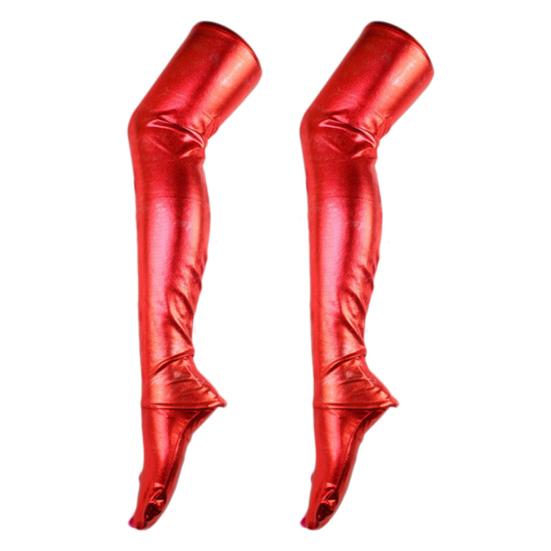 1 pár Dámské Ponožky z umělé kůže Úzké Protiskluzové Hladké Jednobarevné Noční klub Výkon Ložnice Cosplay Party Punčochy na stehna