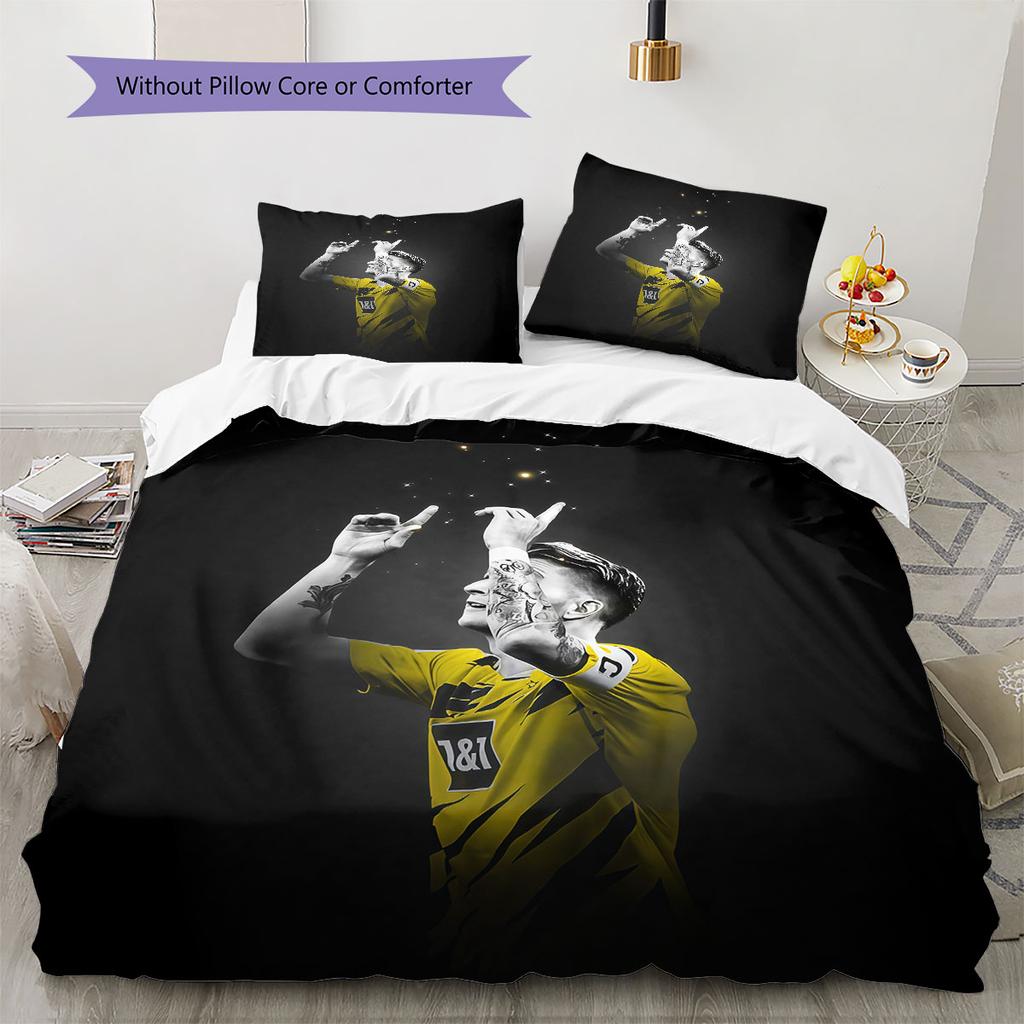 Biancheria da letto con motivo Marco Reus Decorazione per la casa Regalo di compleanno (1 * copripiumino + 2 * federa, senza nucleo),merchandising per fan.