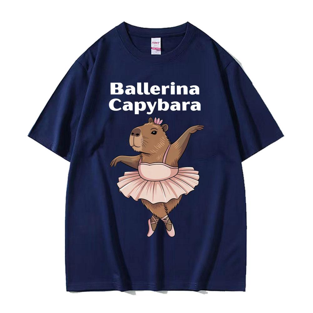 

Cute Ballerina Capybara Funny Italian Brainrot Meme T Shirt Men Women s Oversized Kawaii Casual T-shirt Vintage Casual Tee Shirt 4XL