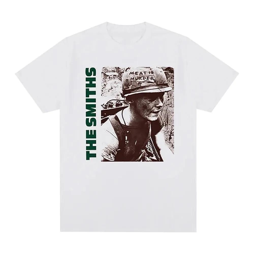 

The Smiths Vintage Pencil Drawing Style T-Shirt for Women Music Casual Pure Cotton Tee Shirt O Sleeve T Shirt Printing 70918 4XL