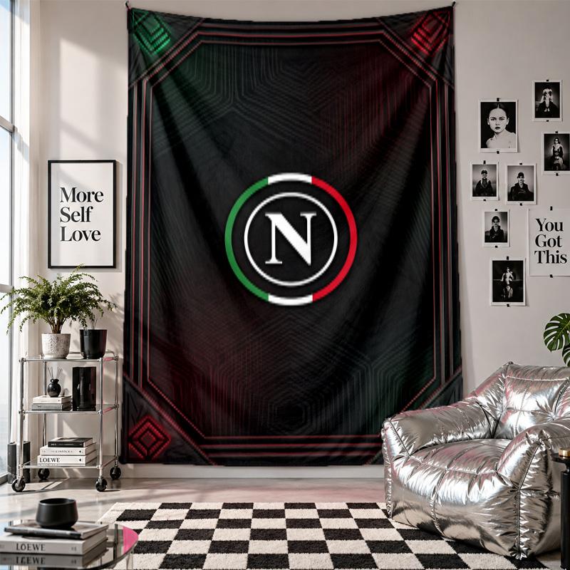 Napoli FC Wall Tapestry Home Decor Wall Hanging Cloth for Bedroom Living Room Background