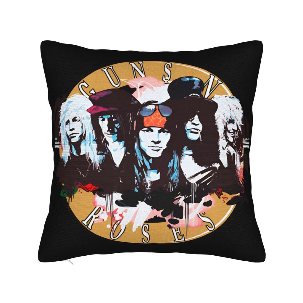 GunsNRoses Was Here rock metal band Pillowcase Merch Printing Cushion Cover  Throw Pillow Cover Home Decor Zipper Multi Size