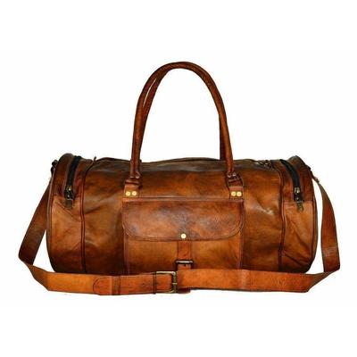 Borsa Sportiva a Botte Grande in Pelle da Uomo Tote da Palestra da Viaggio Bagaglio Borsa a Spalla
