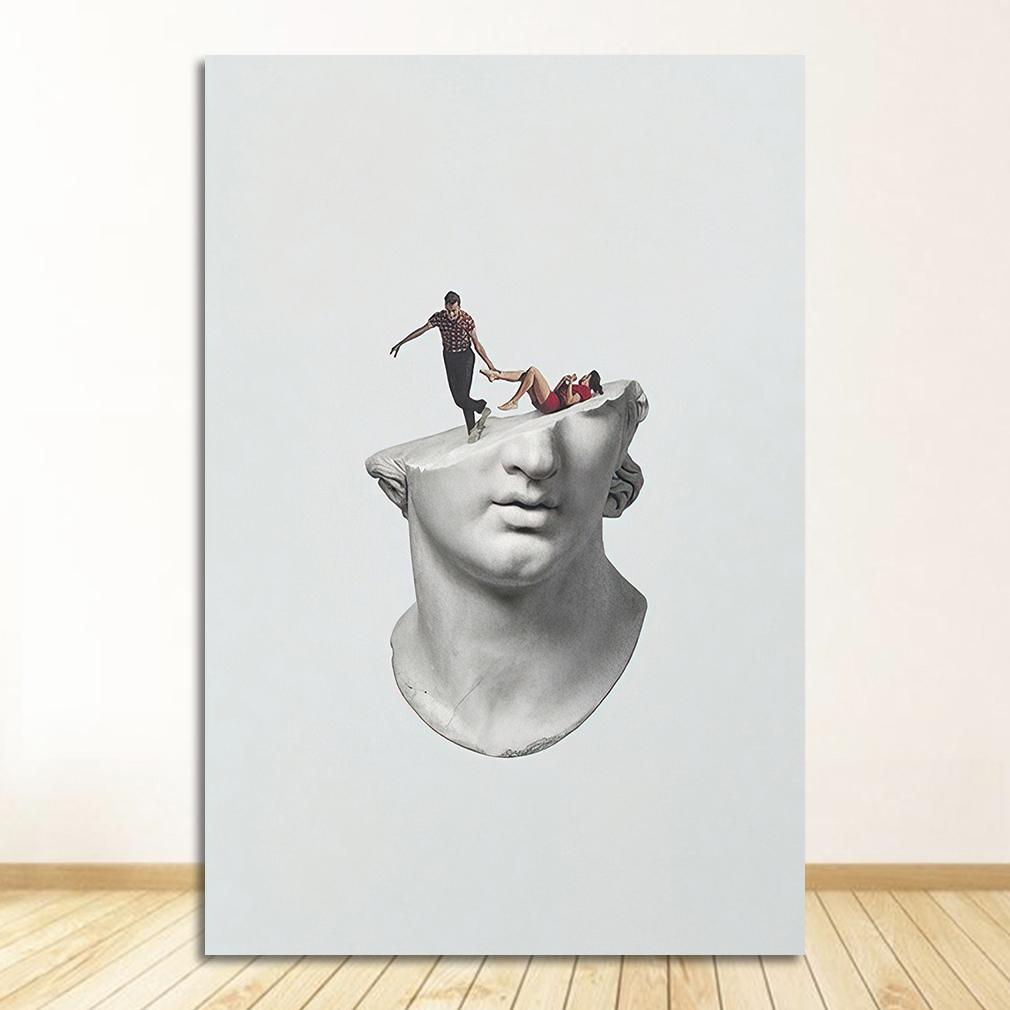 Ar Abstract Posters and Prints Surreal Style Print Pictures Bedroom Decoration for Home Creative Wine Bottle Racket Wall