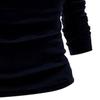 Men Shirt Solid Color Long Sleeves Slim Fit Breathable Basic Soft Half-high Collar Elastic Anti-shrink Autumn Tops Daily Clothes
