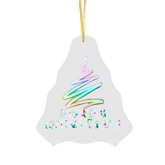 Winter Acrylic Ornaments Merry Christmas Hanging Ornament for Christmas Tree Frosted