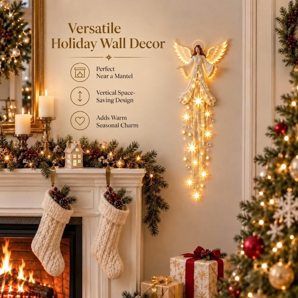 LED Light Angel Blessing Starfall Wall Light Glowing Christmas Trail Wall Light  Home Decoration