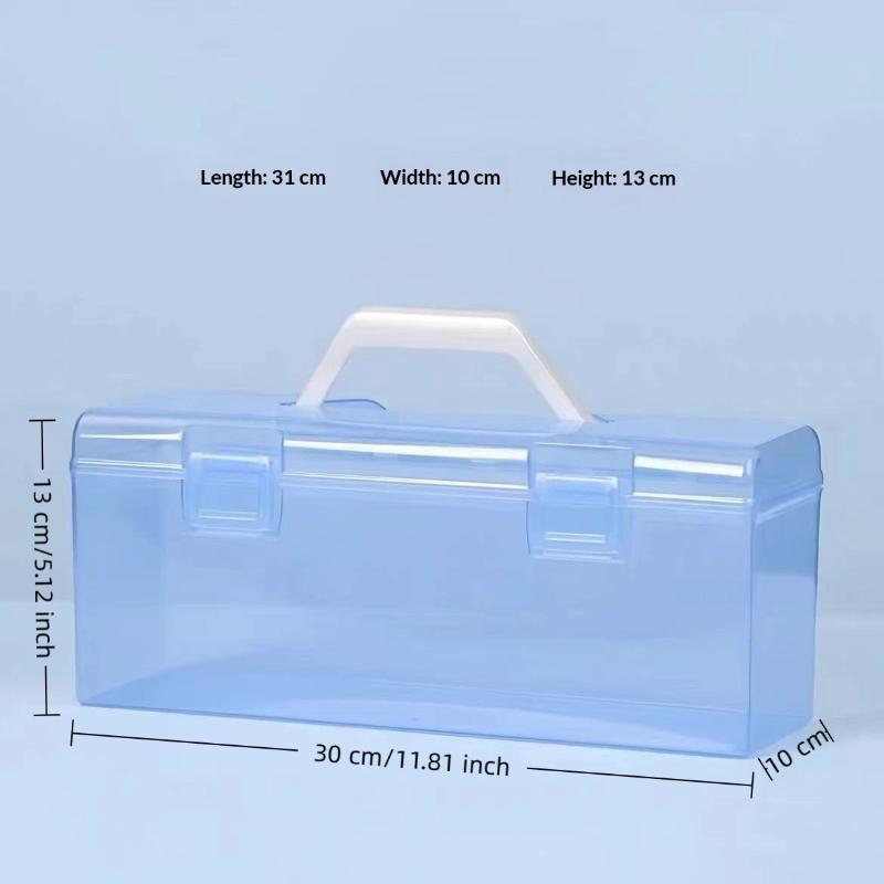 Multifunctional Hardware Tool Organizer Transparent Screw Storage Case With Handle Tools Dustproof Storage Box Large Capacity