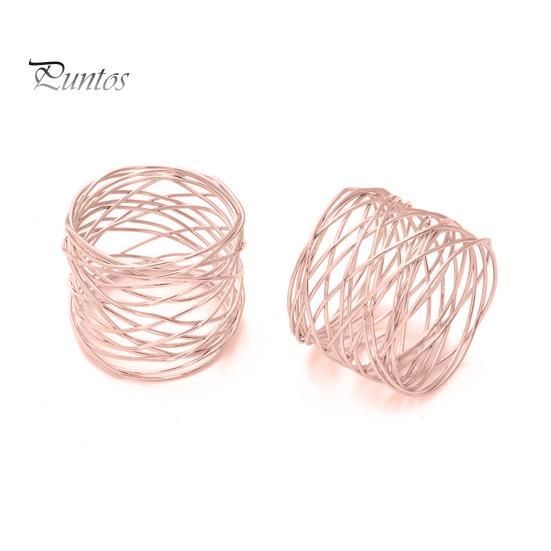 ISTOVO 6 pezzi di portatovaglioli intrecciati Set di anelli di tovaglioli rustici per tovaglioli fatti a mano anelli di tovaglioli naturali per la decorazione della tavola
