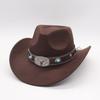 High-End Western Cowboy Hat Vacation Travel Ethnic Style Tibetan Woolen Jazz Top Hat