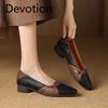 New Soft Leather Low-heeled Single Shoes, Pointed-toe Shallow Shoes, Versatile Women's Shoes Devotion