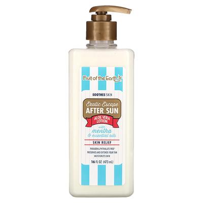 Exotic Esc, Aloe Vera After Sun Lotion with Peppermint and Essential Oils, 453G(16Oz)