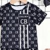 Toddler Boys Cool CB Monogram Print 2-Piece Outfit, Summer Navy Casual Clothes for Kids, Perfect for Playwear & Outdoor