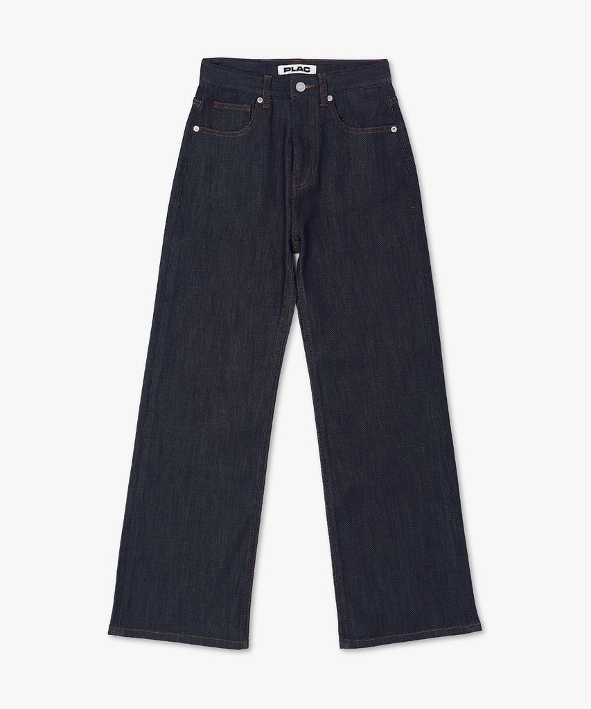 PLAC WOMEN Semi-Flare Denim Pants M06 Dark Indigo