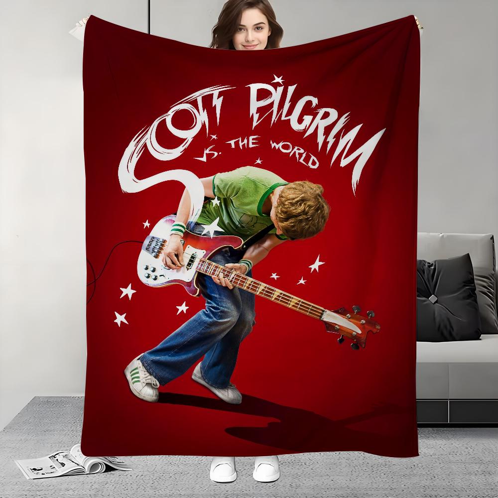 Movie S Scott Pilgrim Vs The World Blanket Design Lightweight  For Dorms, Naps, Living Room, Office,Sofa,All Season
