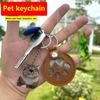 Pet Hair Storage Keychain PU Leather Cats and Dogs Keychain Portable Cat & Dog Fur Pet Memorial Accessories Keepsake Locket