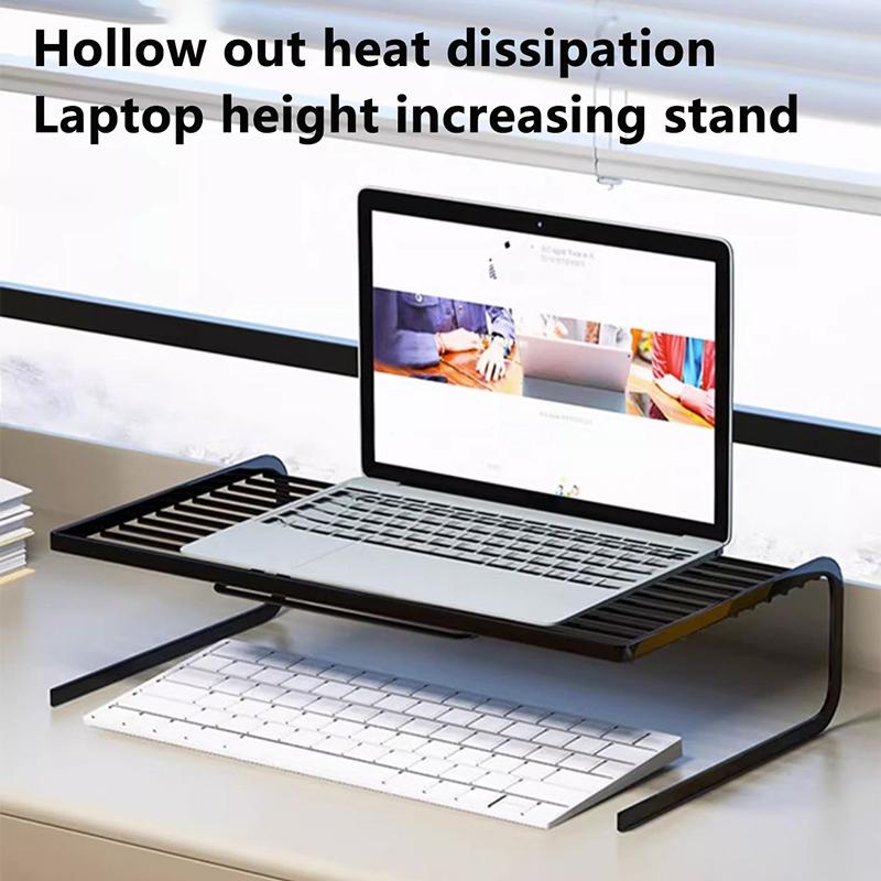 Computer Monitor Stand Bracket Pc Screen Rack Laptop Cooling Holder Desktop Keyboards Mouse Storage Organizers For Macbook