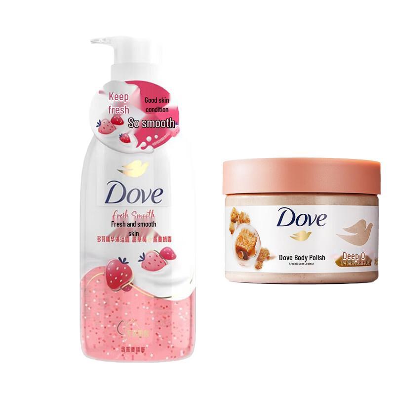 Dove Moisturizing Shower Gel & Body Scrub Duo