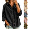 Damen Lässiger Cord Langarm Cardigan Offene Vorderseite Oberteil für den täglichen Gebrauch