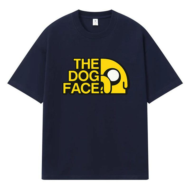 2026 Dog Face Printed Graphic Y2k Harajuku Streetwear 100% Cotton T Shirt Casual Oversized Summer Men T-shirt