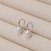 Gold & Silver 925 French Style Freshwater Pearl Drop Earrings