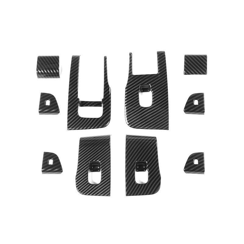 

Tesla Model 3 Refresh Window Switch Cover (Carbon Fiber Pattern, 10-Piece Set)