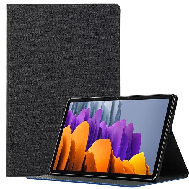 

Чехол для Samsung Galaxy Tab S7 Plus, мягкий чехол из ТПУ, тонкий откидной чехол-подставка для планшета, чехол для Galaxy Tab S7 Plus T970 T975 12,4 дюйма S7 Plus 12.4 inch чёрный