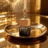 Car Essential Oil Empty Diffuser Bottle 8ml Dyed Square Cap Mini Ornament for Travel Vehicle Aromatherapy Decor