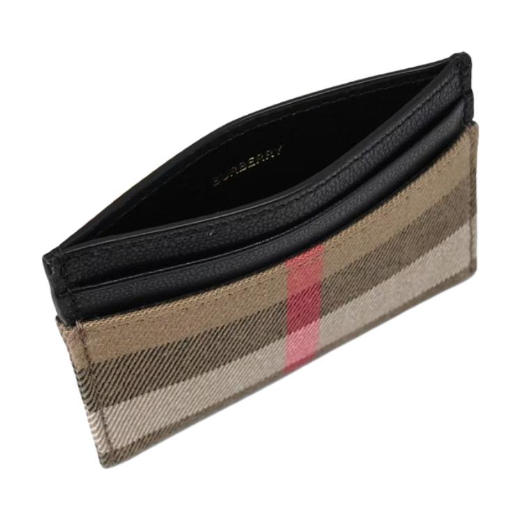 Burberry Portacarte Classico a Quadri in Morbida Pelle e Tela Accessori da Uomo Nero 80840331