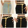 Vintage Water-Sprinkling Festival Waist Chain Golden Zinc Zinc Alloy Hollow Out Belt  Gypsy Style