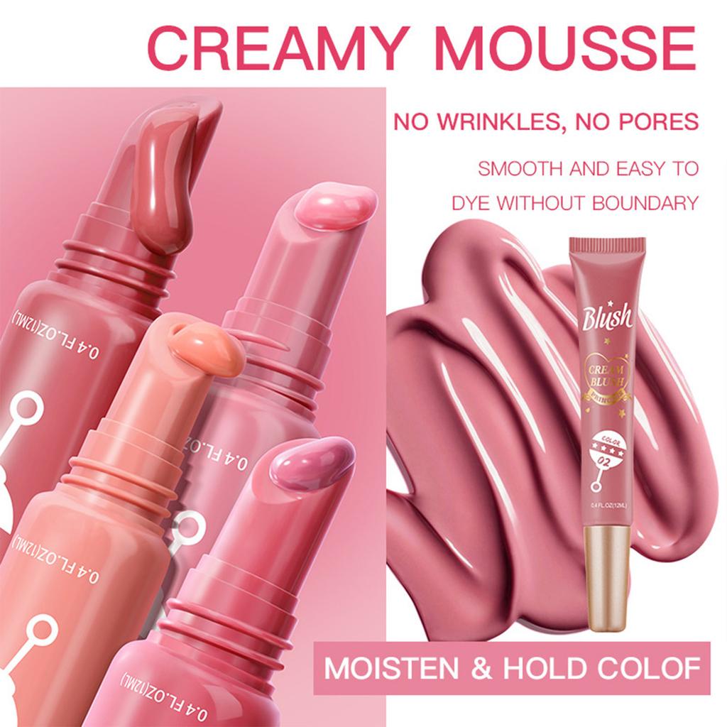 Matte Finish Liquid Blush Makeup, Cream-Based & Lightweight - Buildable Cheek Color, Blendable and Long-Wearing for Daily Wear